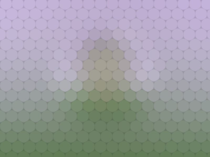 The same sample scene rendered by the See Like Animals engine for the fruit fly (Drosophila melanogaster)'s eyes, using the values in the table below.