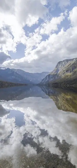 Mountain lake as a cow sees the colours