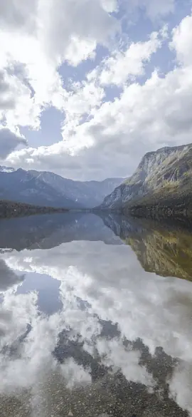 Mountain lake as a horse sees the colours